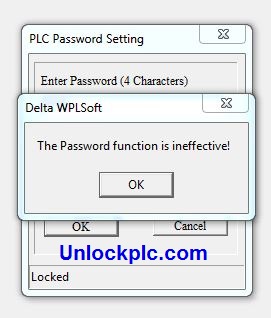 Crack PLC Delta password is ineffective