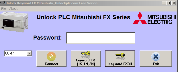 Phần mềm Crack Password PLC Mitsubishi KeyRead V2.0 Full